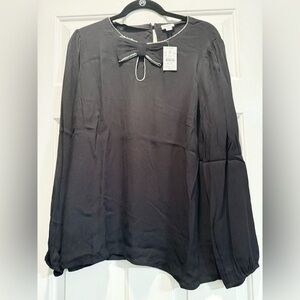 J. Crew Factory Jeweled Bow Top - NWT